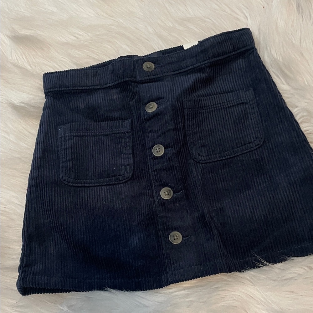 The Children's Place Navy Corduroy Button Skirt